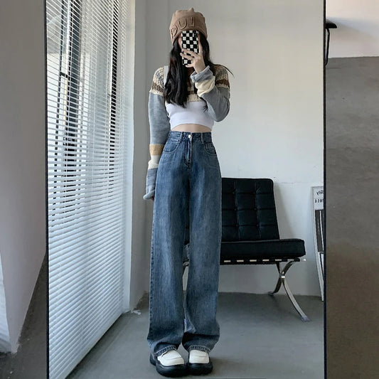 High-Waisted Baggy Jeans